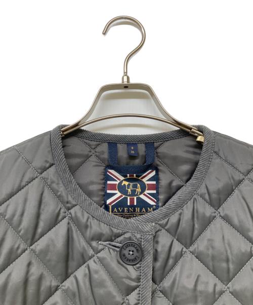 LAVENHAM（ラベンハム）LAVENHAM (ラベンハム) ノーカラーキルティングコート グレー サイズ:36の古着・服飾アイテム