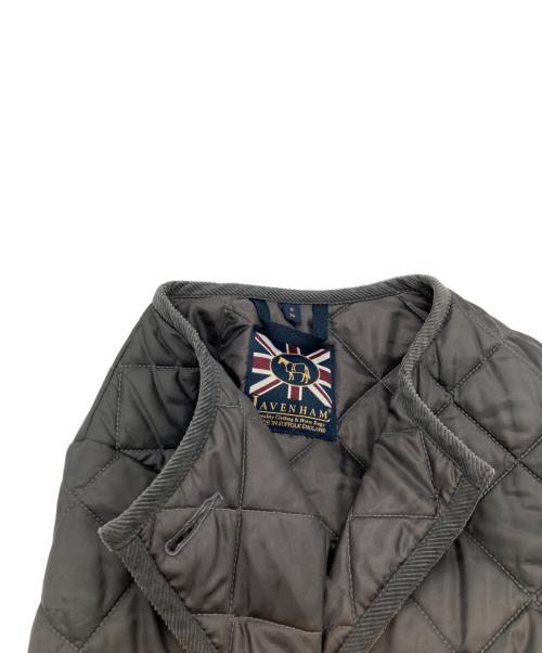 LAVENHAM（ラベンハム）LAVENHAM (ラベンハム) ノーカラーキルティングコート グレー サイズ:36の古着・服飾アイテム