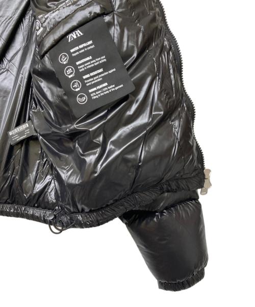 ZARA（ザラ）ZARA (ザラ) 25AW 100% フェザーパフジャケット ブラック サイズ:Lの古着・服飾アイテム