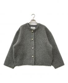Rirandture（リランドチュール）の古着「パール釦コクーンニットジャケット」｜グレー