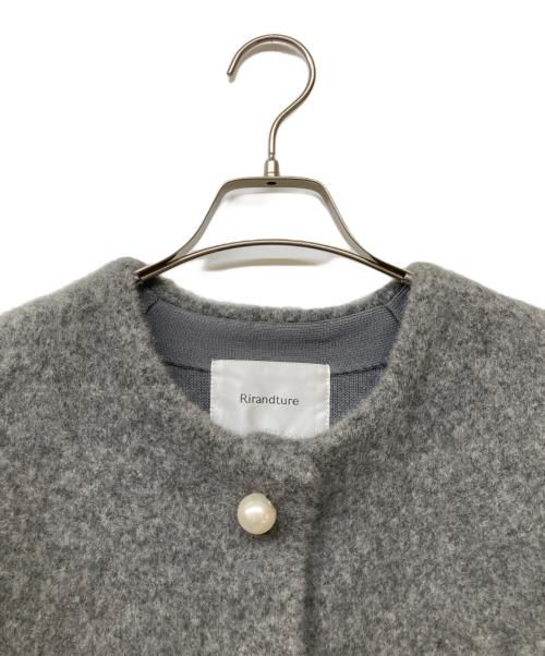 Rirandture（リランドチュール）Rirandture (リランドチュール) パール釦コクーンニットジャケット グレー サイズ:22の古着・服飾アイテム