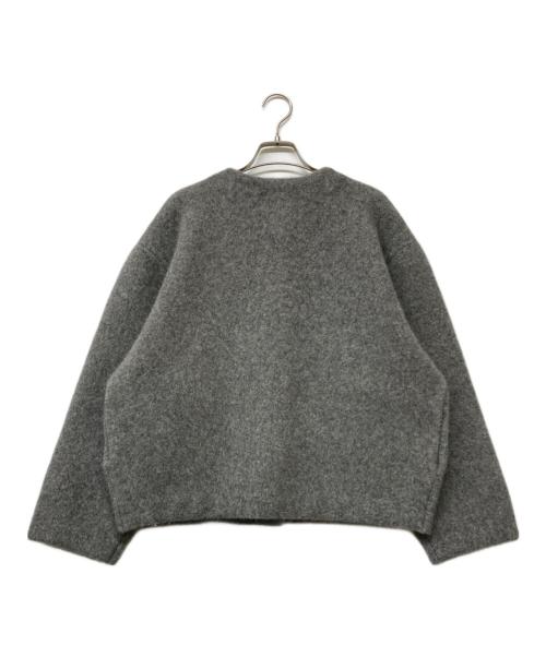 Rirandture（リランドチュール）Rirandture (リランドチュール) パール釦コクーンニットジャケット グレー サイズ:22の古着・服飾アイテム