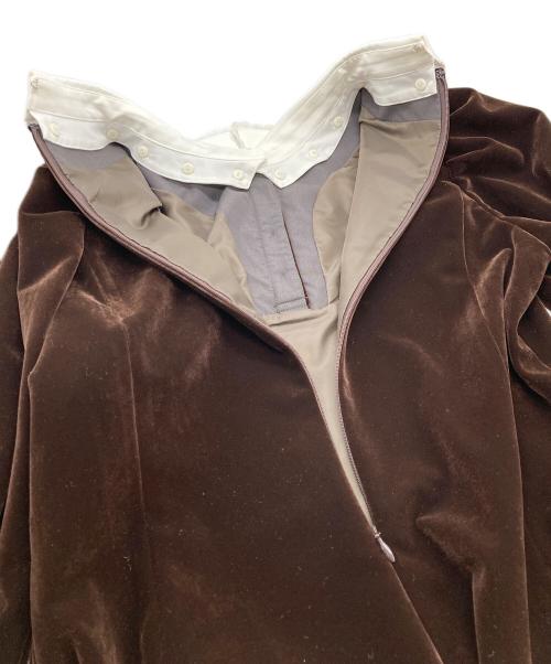 Rirandture（リランドチュール）Rirandture (リランドチュール) ベルベットカラーミニワンピース ブラウン サイズ:2の古着・服飾アイテム