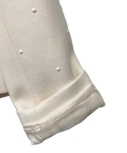 JUSGLITTY（ジャスグリッティー）JUSGLITTY (ジャスグリッティー) ノーカラージャケット ホワイト サイズ:2の古着・服飾アイテム