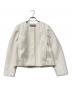 JUSGLITTY（ジャスグリッティー）の古着「ノーカラージャケット」｜ホワイト