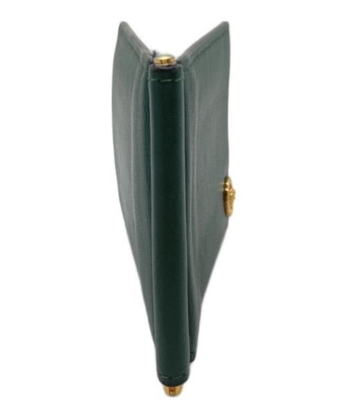 VERSACE（ヴェルサーチェ）VERSACE (ヴェルサーチェ) 2つ折りレザー財布 グリーン サイズ:-の古着・服飾アイテム