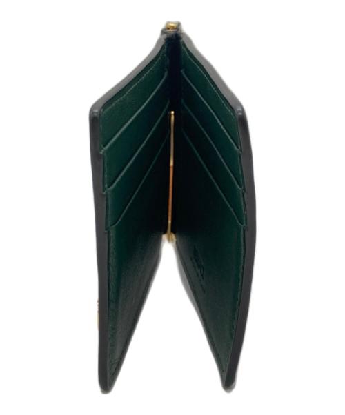 VERSACE（ヴェルサーチェ）VERSACE (ヴェルサーチェ) 2つ折りレザー財布 グリーン サイズ:-の古着・服飾アイテム