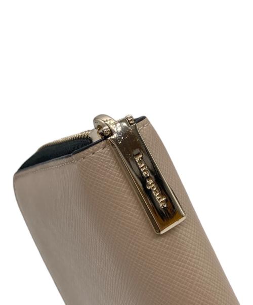 Kate Spade（ケイトスペード）Kate Spade (ケイトスペード) ステイシー カラーブロック ラージ コンチネンタル ウォレット ブラック×ベージュ サイズ:-の古着・服飾アイテム