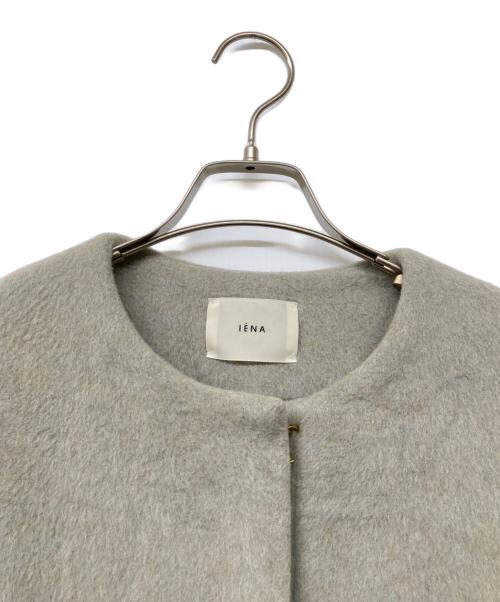 IENA（イエナ）IENA (イエナ) 22AW ラムウールノーカラーロングコート グレー サイズ:36の古着・服飾アイテム