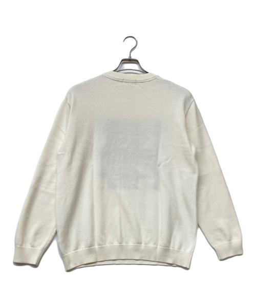 BLACK LABEL CRESTBRIDGE（ブラックレーベル クレストブリッジ）BLACK LABEL CRESTBRIDGE (ブラックレーベル クレストブリッジ) ロゴアイコンニット ホワイト サイズ:Lの古着・服飾アイテム