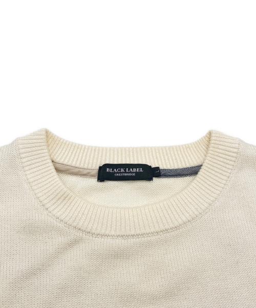 BLACK LABEL CRESTBRIDGE（ブラックレーベル クレストブリッジ）BLACK LABEL CRESTBRIDGE (ブラックレーベル クレストブリッジ) ロゴアイコンニット ホワイト サイズ:Lの古着・服飾アイテム