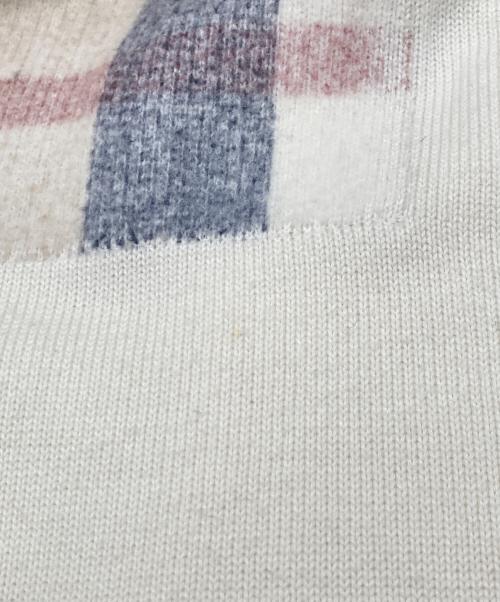 BLACK LABEL CRESTBRIDGE（ブラックレーベル クレストブリッジ）BLACK LABEL CRESTBRIDGE (ブラックレーベル クレストブリッジ) ロゴアイコンニット ホワイト サイズ:Lの古着・服飾アイテム