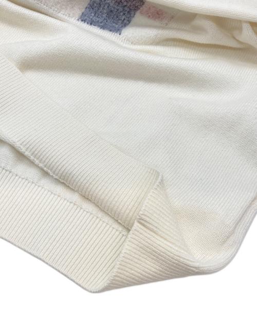 BLACK LABEL CRESTBRIDGE（ブラックレーベル クレストブリッジ）BLACK LABEL CRESTBRIDGE (ブラックレーベル クレストブリッジ) ロゴアイコンニット ホワイト サイズ:Lの古着・服飾アイテム