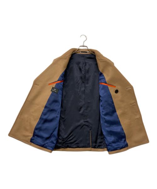 PS Paul Smith（ＰＳポールスミス）PS Paul Smith (ＰＳポールスミス) カシミヤブレンドダブルブレストウールコート ベージュ サイズ:Lの古着・服飾アイテム