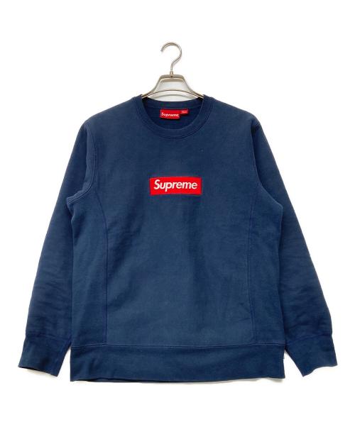 SUPREME（シュプリーム）Supreme (シュプリーム) 15AW BOX LOGO Crewneck Sweatshirt ネイビー サイズ:Mの古着・服飾アイテム