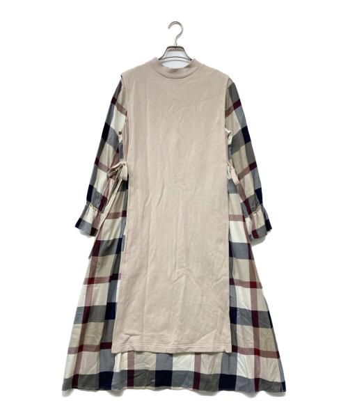 BLUE LABEL CRESTBRIDGE（ブルーレーベルクレストブリッジ）BLUE LABEL CRESTBRIDGE (ブルーレーベルクレストブリッジ) ベストレイヤードワンピース マルチカラー サイズ:SIZE 36の古着・服飾アイテム