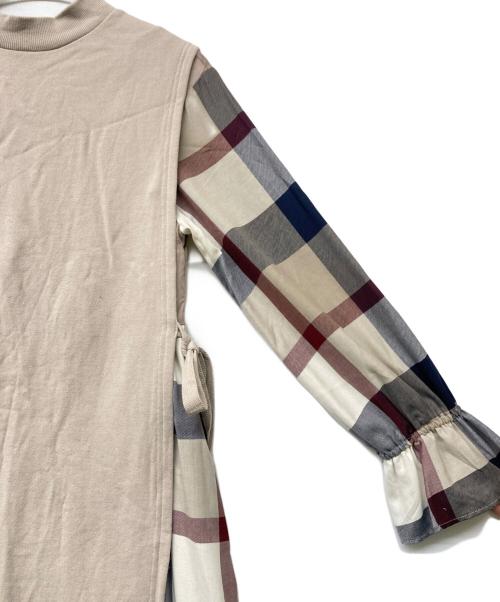 BLUE LABEL CRESTBRIDGE（ブルーレーベルクレストブリッジ）BLUE LABEL CRESTBRIDGE (ブルーレーベルクレストブリッジ) ベストレイヤードワンピース マルチカラー サイズ:SIZE 36の古着・服飾アイテム