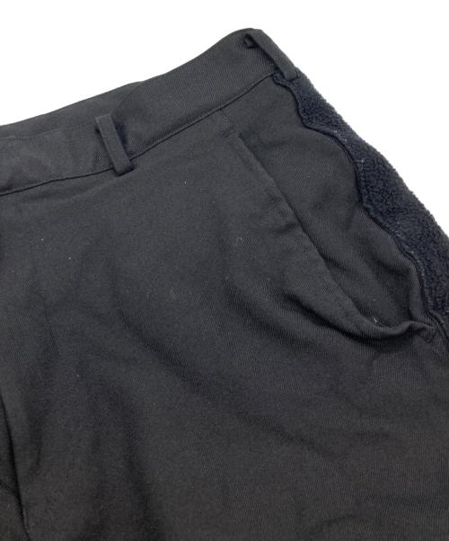 BLACK COMME des GARCONS（ブラックコムデギャルソン）BLACK COMME des GARCONS (ブラックコムデギャルソン) 13SS 縮絨ボアサイドライントラウザー ブラック サイズ:Mの古着・服飾アイテム