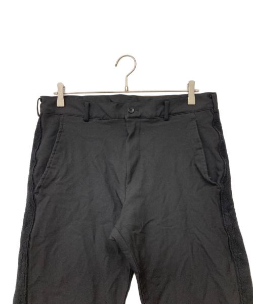 BLACK COMME des GARCONS（ブラックコムデギャルソン）BLACK COMME des GARCONS (ブラックコムデギャルソン) 13SS 縮絨ボアサイドライントラウザー ブラック サイズ:Mの古着・服飾アイテム