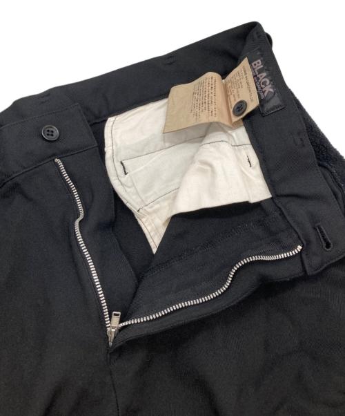 BLACK COMME des GARCONS（ブラックコムデギャルソン）BLACK COMME des GARCONS (ブラックコムデギャルソン) 13SS 縮絨ボアサイドライントラウザー ブラック サイズ:Mの古着・服飾アイテム