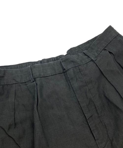 RAKINES（ラキネス）RAKINES (ラキネス) リネンタックワイドパンツ ブラック サイズ:2の古着・服飾アイテム