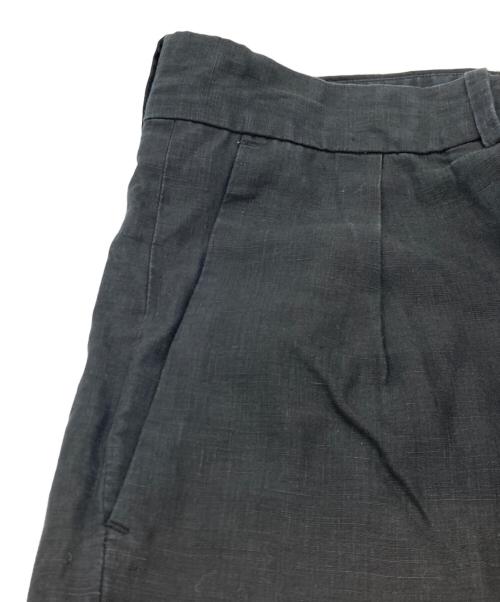 RAKINES（ラキネス）RAKINES (ラキネス) リネンタックワイドパンツ ブラック サイズ:2の古着・服飾アイテム