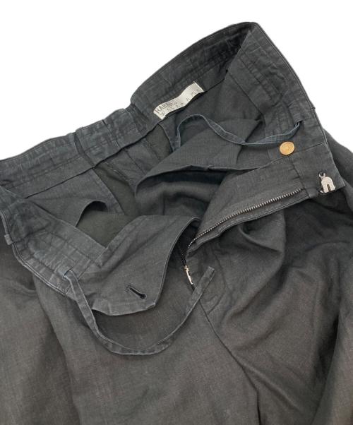 RAKINES（ラキネス）RAKINES (ラキネス) リネンタックワイドパンツ ブラック サイズ:2の古着・服飾アイテム