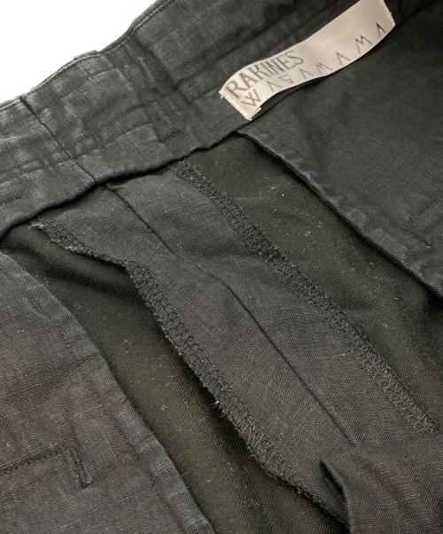 RAKINES（ラキネス）RAKINES (ラキネス) リネンタックワイドパンツ ブラック サイズ:2の古着・服飾アイテム
