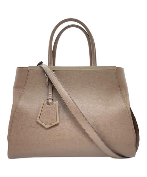 FENDI（フェンディ）FENDI (フェンディ) PETITE 2 JOUR MD VITELLO(プチ・トゥージュール・ミディアム・ヴィッテロ) ブラウンの古着・服飾アイテム