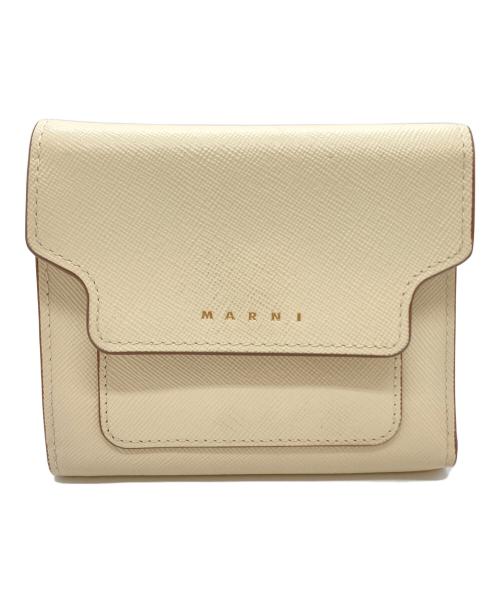 MARNI（マルニ）MARNI (マルニ) サフィアーノ カーフスキン ウォレット アイボリーの古着・服飾アイテム