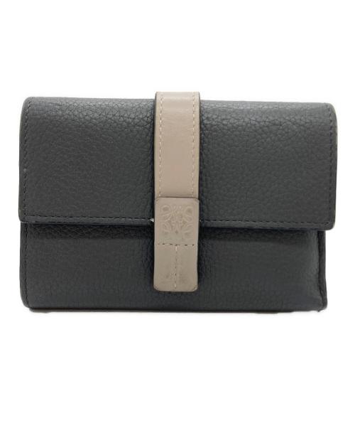 LOEWE（ロエベ）LOEWE (ロエベ) スモールバーティカルウォレット グレー×グリーンの古着・服飾アイテム