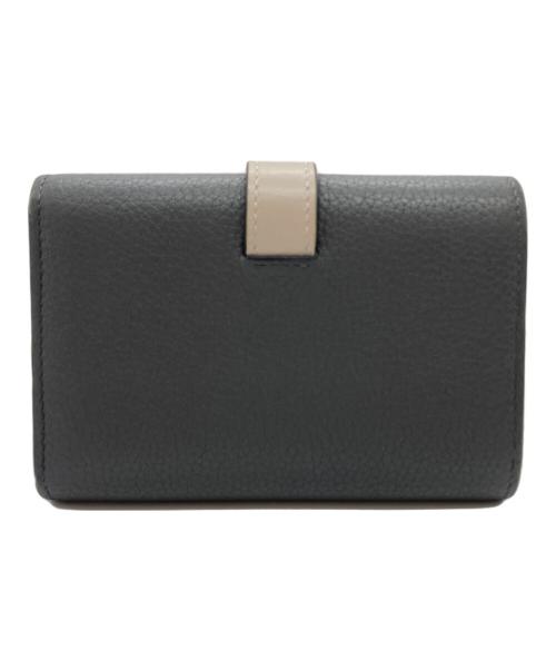 LOEWE（ロエベ）LOEWE (ロエベ) スモールバーティカルウォレット グレー×グリーンの古着・服飾アイテム