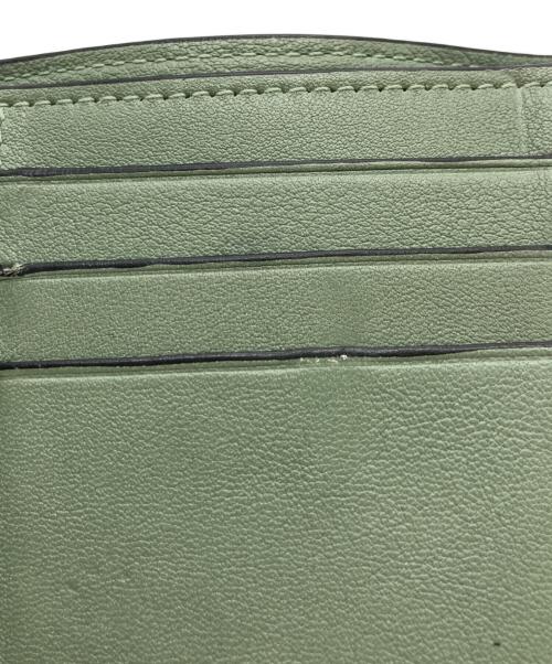 LOEWE（ロエベ）LOEWE (ロエベ) スモールバーティカルウォレット グレー×グリーンの古着・服飾アイテム