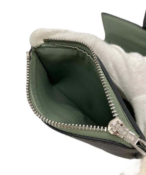 LOEWE（ロエベ）LOEWE (ロエベ) スモールバーティカルウォレット グレー×グリーンの古着・服飾アイテム