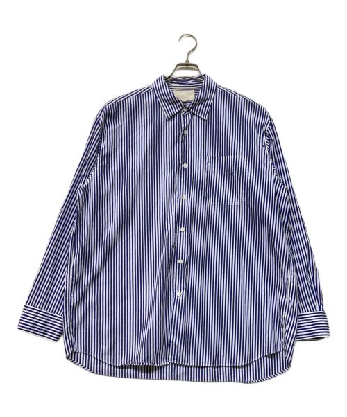 yokosakamoto（ヨウコサカモト）YOKOSAKAMOTO (ヨウコサカモト) THOMAS MASON DRESS SHIRT(トーマス・メイソン・ドレス・シャツ) ホワイト×ブルー サイズ:Lの古着・服飾アイテム