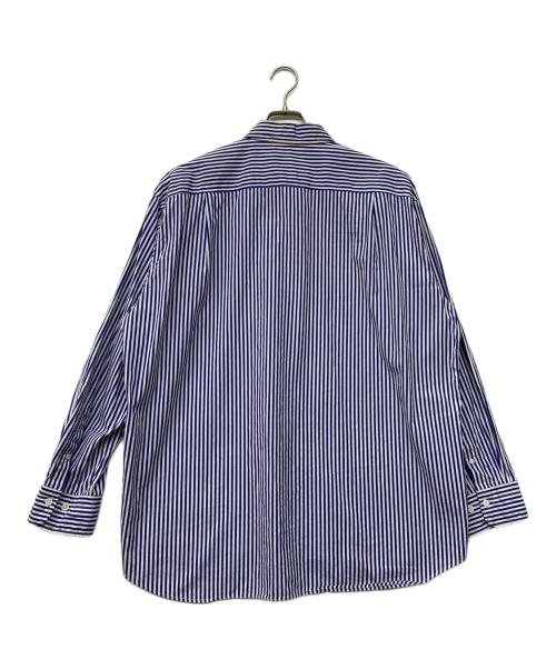 yokosakamoto（ヨウコサカモト）YOKOSAKAMOTO (ヨウコサカモト) THOMAS MASON DRESS SHIRT(トーマス・メイソン・ドレス・シャツ) ホワイト×ブルー サイズ:Lの古着・服飾アイテム