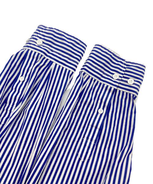 yokosakamoto（ヨウコサカモト）YOKOSAKAMOTO (ヨウコサカモト) THOMAS MASON DRESS SHIRT(トーマス・メイソン・ドレス・シャツ) ホワイト×ブルー サイズ:Lの古着・服飾アイテム