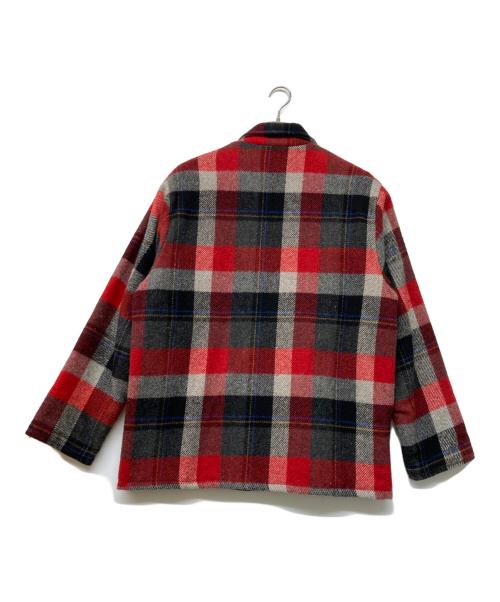 BIG BILL（ビッグ ビル）BIG BILL (ビッグ ビル) ウールブレンドチェックハンティングジャケット レッド×ブラック×グレー サイズ:不明の古着・服飾アイテム