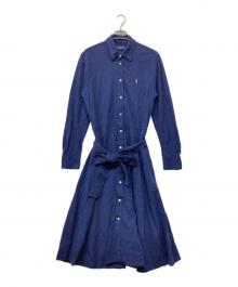 RALPH LAUREN（ラルフローレン）の古着「 LS GWNTH DR-LONG SLEEVE-CASUAL DRESS (ルエス グウィネス ディーアール ロングスリーブ カジュアルドレス)」｜ネイビー