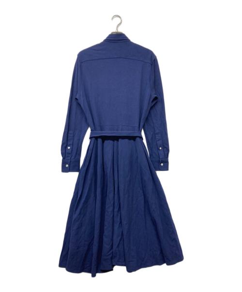 RALPH LAUREN（ラルフローレン）RALPH LAUREN (ラルフローレン)  LS GWNTH DR-LONG SLEEVE-CASUAL DRESS (ルエス グウィネス ディーアール ロングスリーブ カジュアルドレス) ネイビー サイズ:LGの古着・服飾アイテム