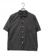 COMME des GARCONS HOMMEコムデギャルソン オム）の古着「染め加工オープンカラーシャツ」｜ブラック
