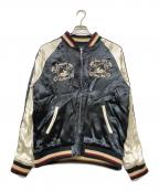 VANSON×FELiXバンソン×フィリックス）の古着「リバーシブル サテンスカジャン」｜ブラック