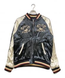 VANSON×FELiX（バンソン×フィリックス）の古着「リバーシブル サテンスカジャン」｜ブラック