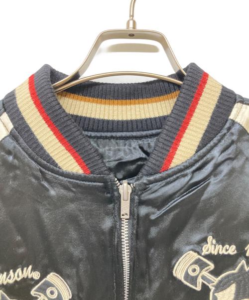 VANSON（バンソン）VANSON (バンソン) FELiX (フィリックス) リバーシブル サテンスカジャン ブラック サイズ:Lの古着・服飾アイテム