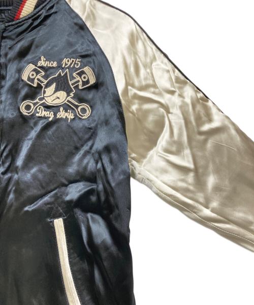 VANSON（バンソン）VANSON (バンソン) FELiX (フィリックス) リバーシブル サテンスカジャン ブラック サイズ:Lの古着・服飾アイテム