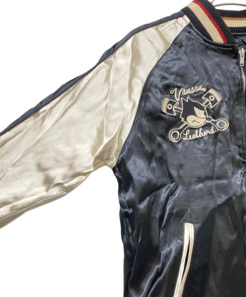 VANSON（バンソン）VANSON (バンソン) FELiX (フィリックス) リバーシブル サテンスカジャン ブラック サイズ:Lの古着・服飾アイテム
