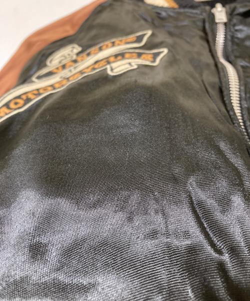 VANSON（バンソン）VANSON (バンソン) FELiX (フィリックス) リバーシブル サテンスカジャン ブラック サイズ:Lの古着・服飾アイテム