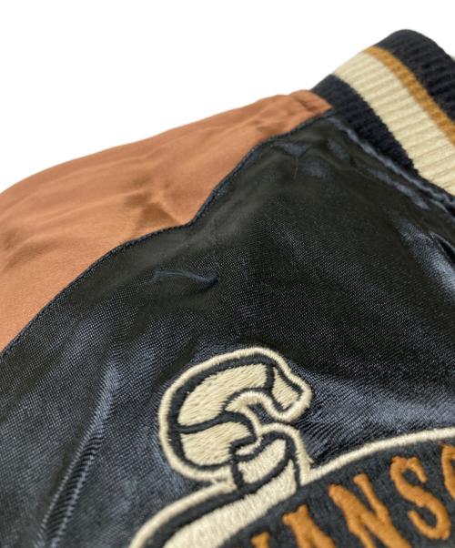 VANSON（バンソン）VANSON (バンソン) FELiX (フィリックス) リバーシブル サテンスカジャン ブラック サイズ:Lの古着・服飾アイテム