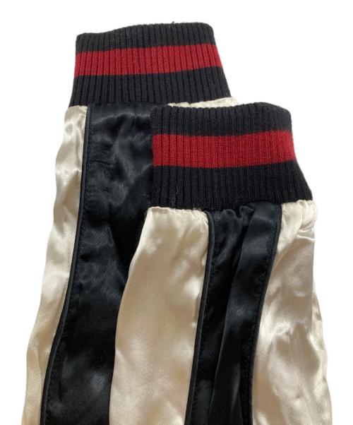 VANSON（バンソン）VANSON (バンソン) T.F.O.A (クローズ&ワースト〜武装戦線〜) リバーシブルサテンスカジャン ホワイト×ブラック サイズ:Lの古着・服飾アイテム