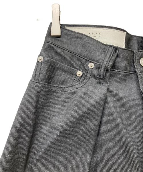 KURO（クロ）KURO (クロ) コーティングデニムパンツ ブラックの古着・服飾アイテム